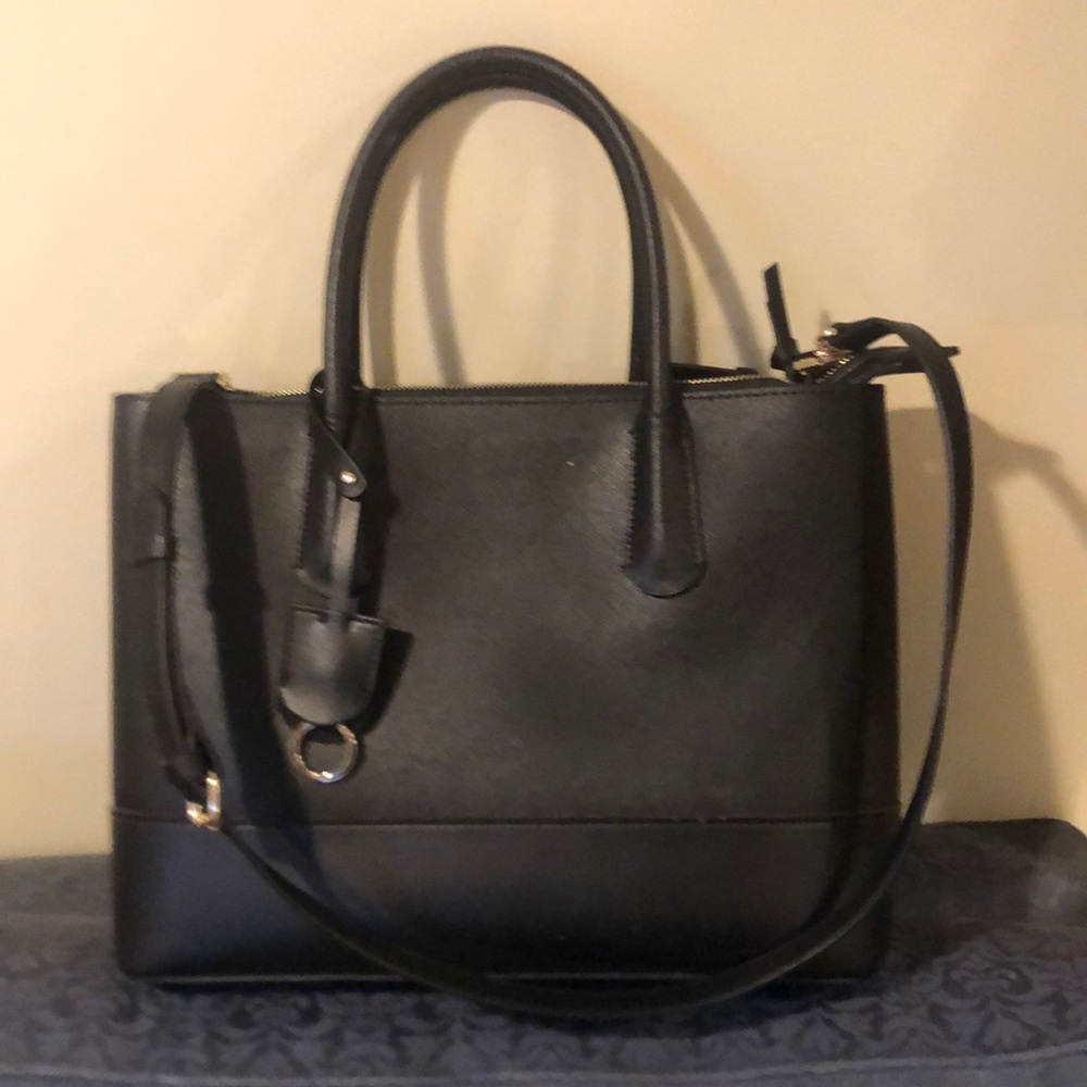 Zara black office bag